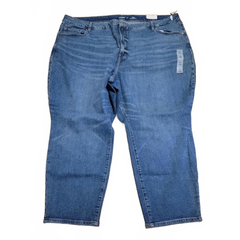 Old Navy Womens High-Rise Curvy O.G. Straight Ankle Jeans Blue Size 28 New